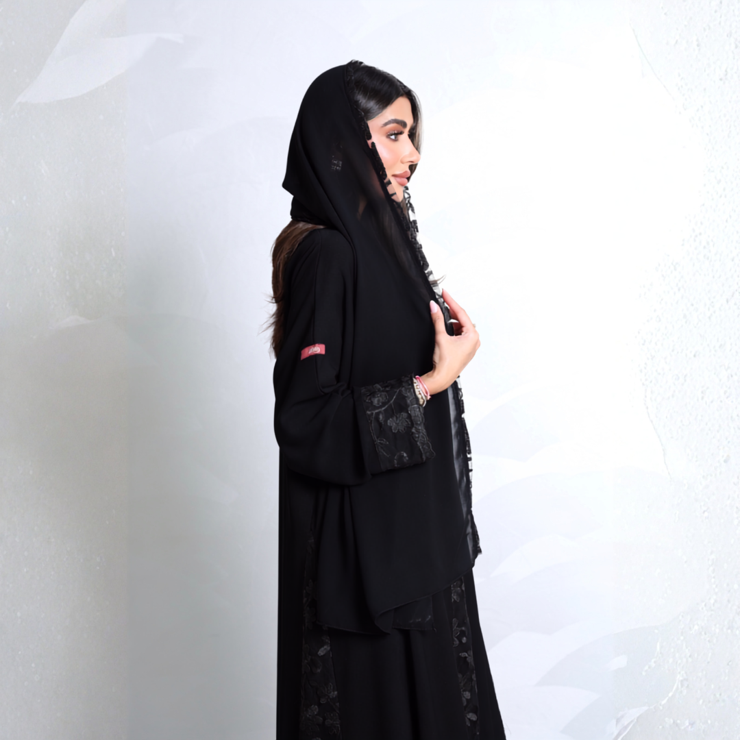 Fabric: Crepe with embroidered crepe - A2