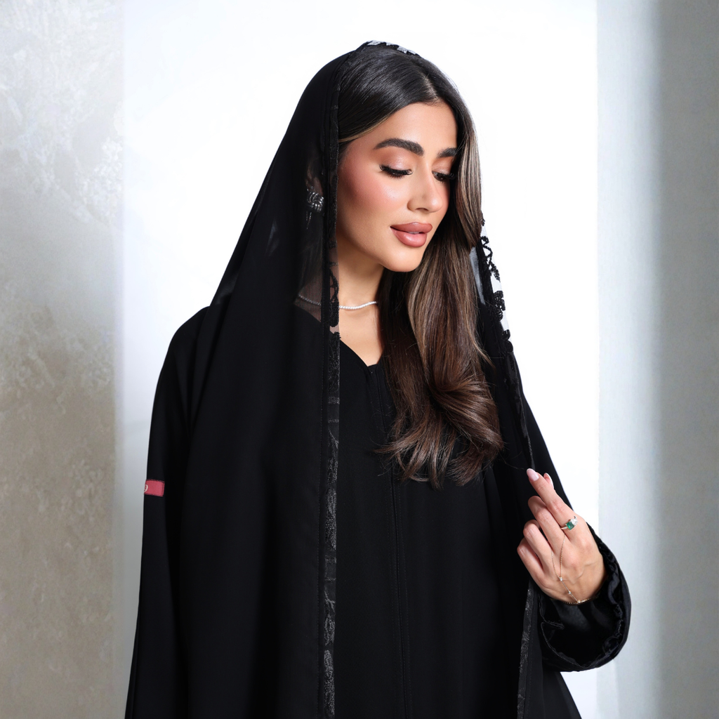 Fabric: Crepe with embroidered crepe - A2