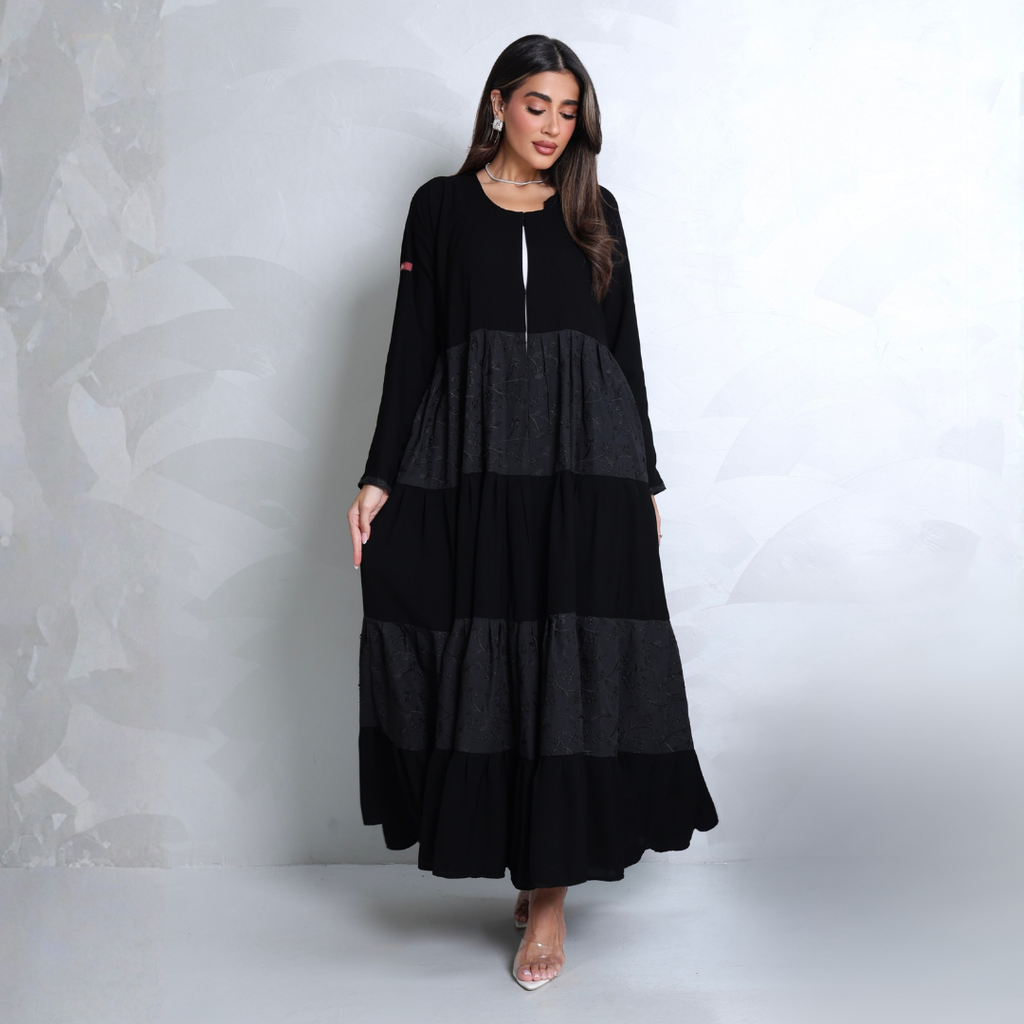 Fabric: Crepe with embroidered crepe - A10