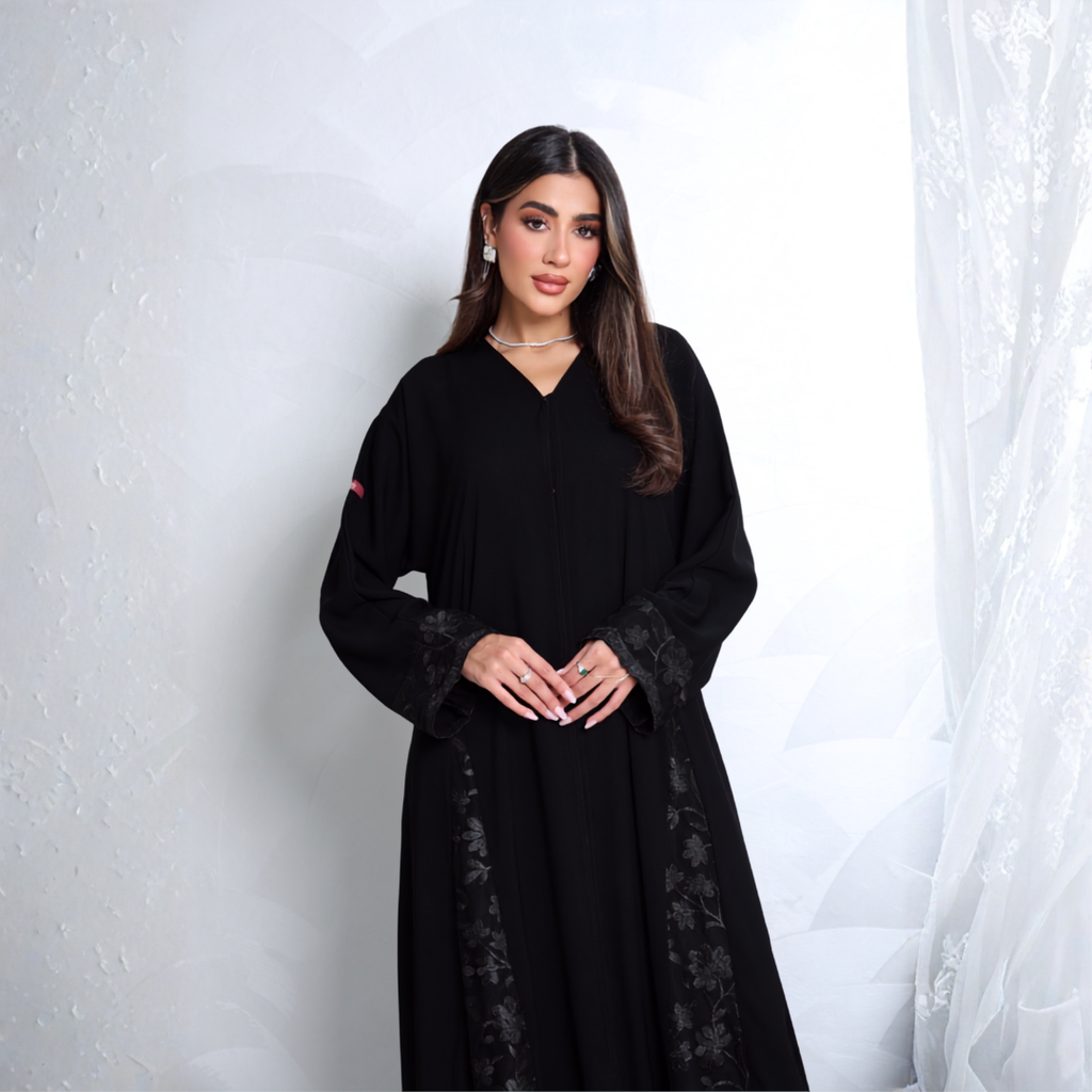 Fabric: Crepe with embroidered crepe - A2