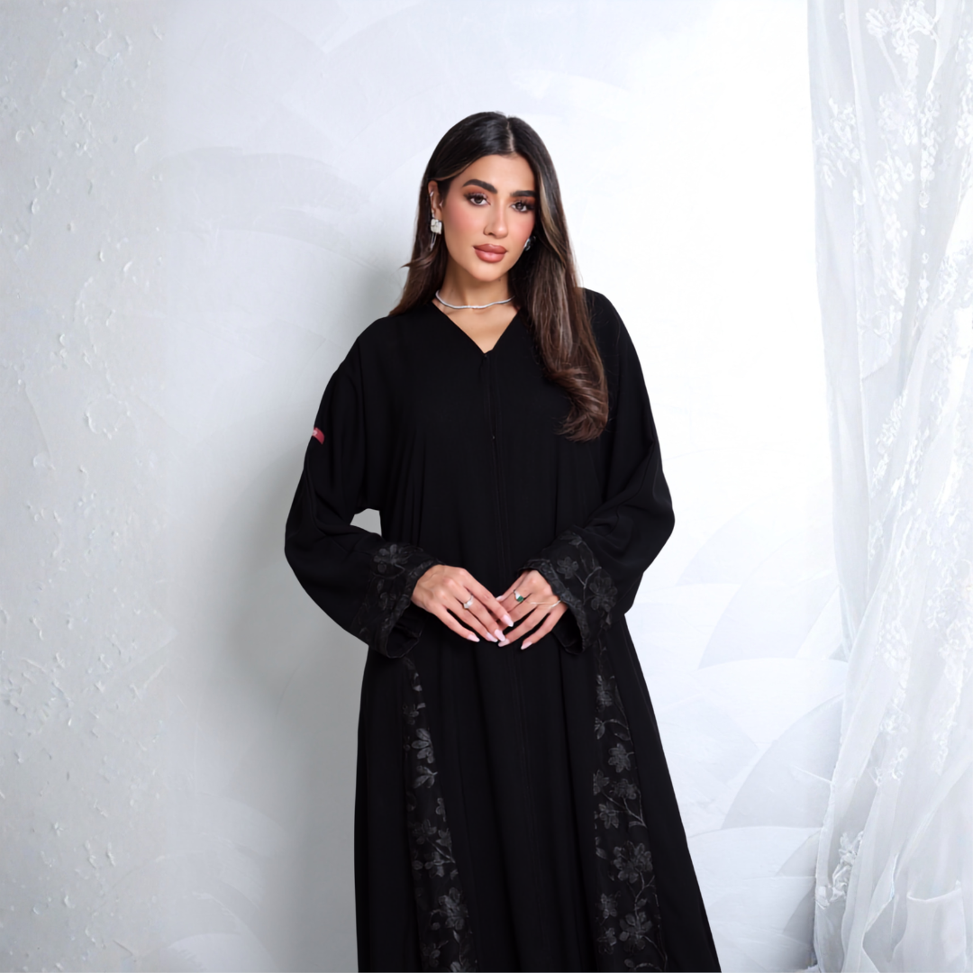 Fabric: Crepe with embroidered crepe - A2