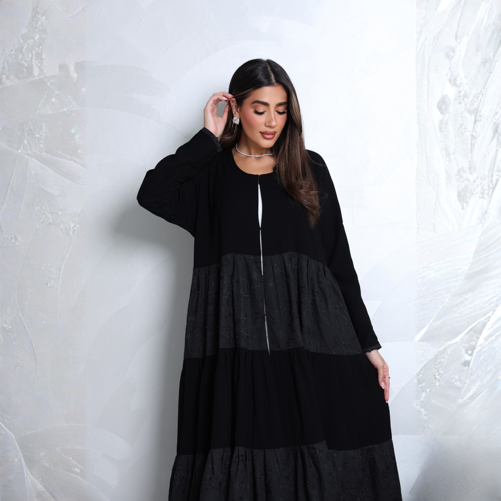 Fabric: Crepe with embroidered crepe - A10