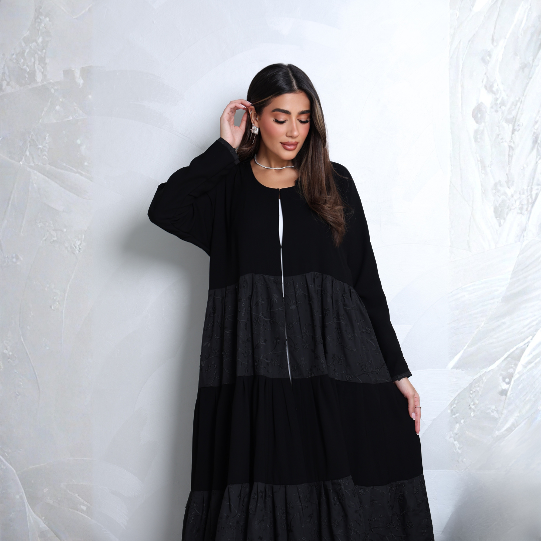 Fabric: Crepe with embroidered crepe - A10