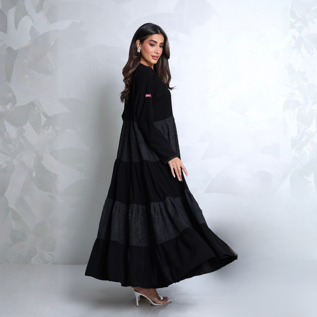 Fabric: Crepe with embroidered crepe - A10