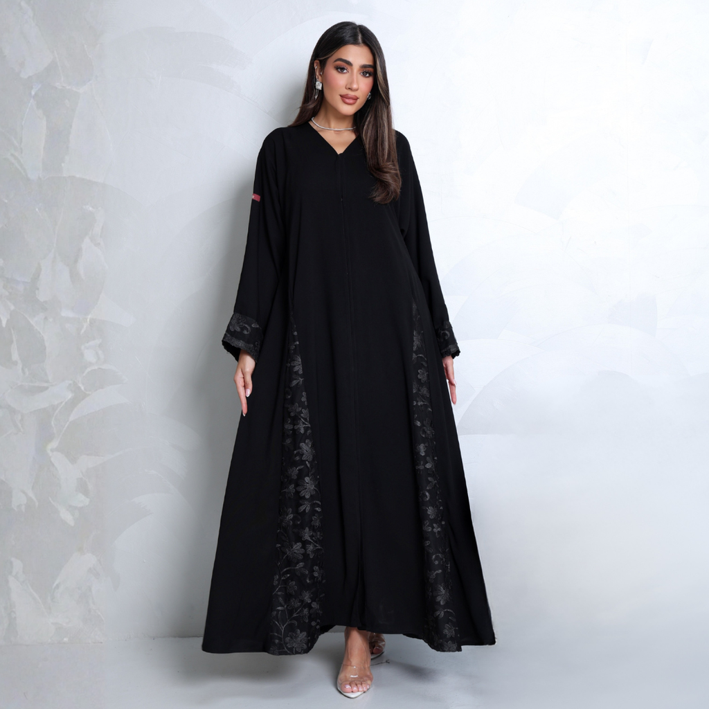 Fabric: Crepe with embroidered crepe - A2
