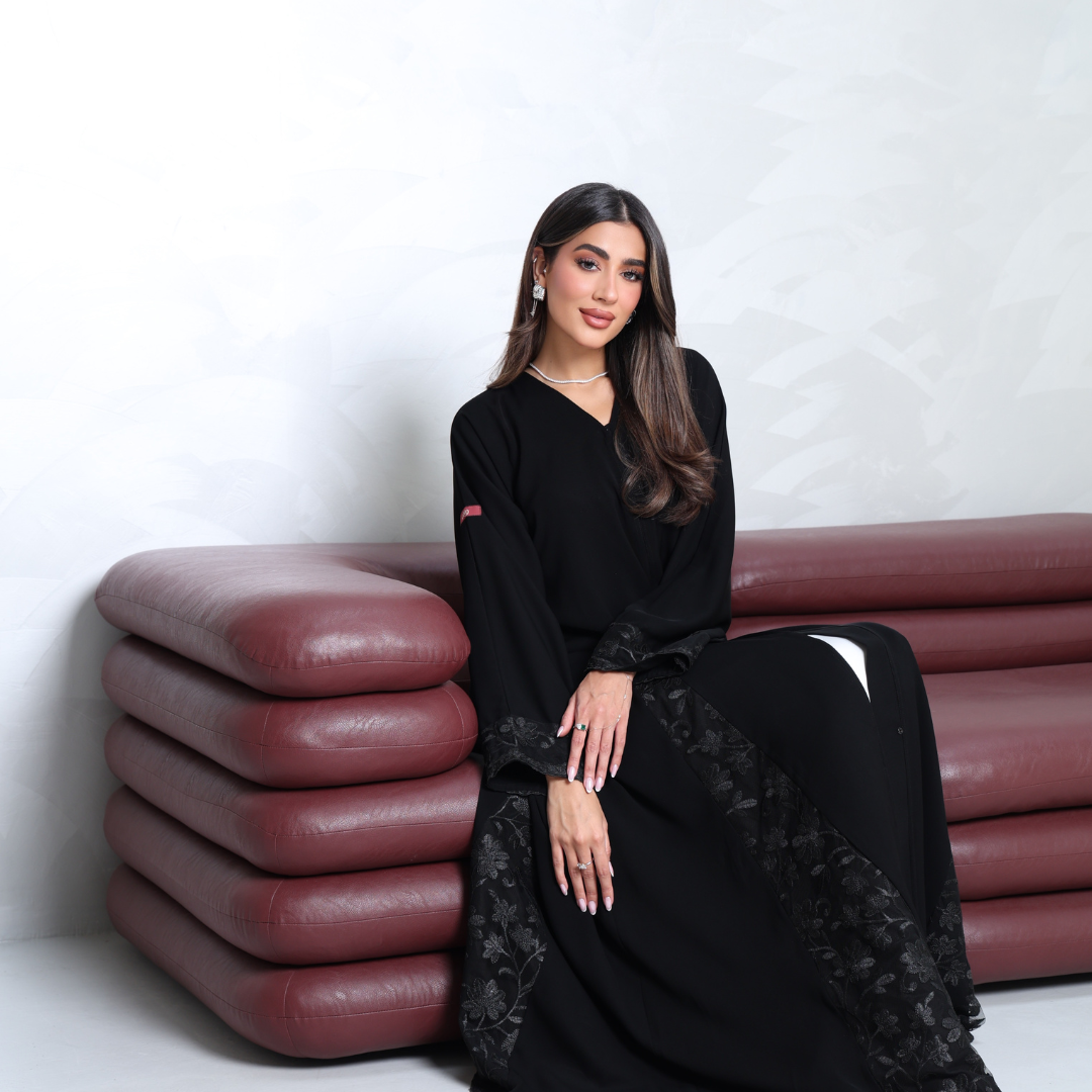 Fabric: Crepe with embroidered crepe - A2